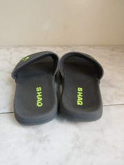 Shaq Gray/Lime Wide Strap Slides Sandal Shoes Children’s Size 12-13