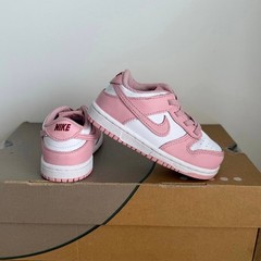 Nike Dunk Low White/Pink Toddler Sneakers HV0929-100- SZ 8 C