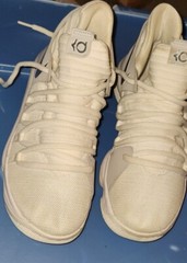 Nike Air Zoom KD10 KD Durant 6.5Y Or Women 7.5 *LITE USE Wht/Silver #918365