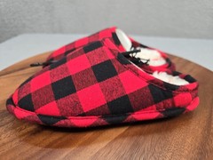 Holiday Time Kids Size 11-12 Plaid Slippers Christmas