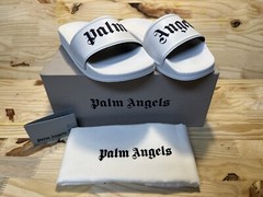 Palm Angels Children’s Slides Size 1.5-2 (33) White-With Shoe Bag