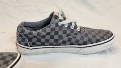 VANS Classic Checkered Low Tops Shoes Youth Size 5.5 EU 37 Gray & Dark Gray