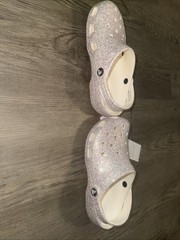 Kids classic glitter clog crocs. Size J3