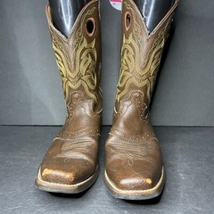 Justin 2523JR Rawhide Stampede Buckaroo Saddle Square Toe Boot Youth – Sz 5.5 D