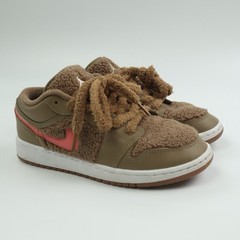 Nike Air Jordan 1 Low Utility GS Teddy Bear size 4.5Y DO2233-264