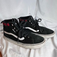 VANS Filmore HI Vansguard Suede black/red plaid Junior Sneakers Sz- Youth 6.5
