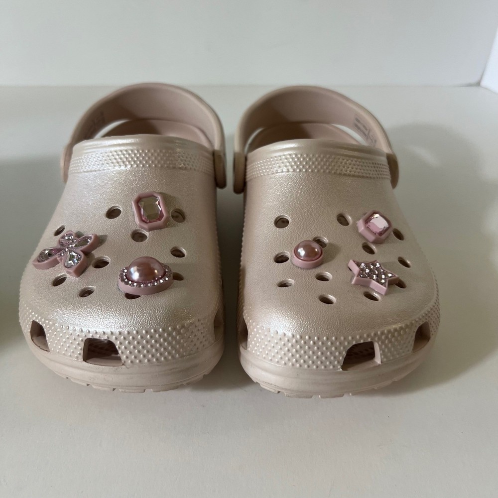 Kids Crocs Classic Shimmer Gem Clog Quartz Pink J2