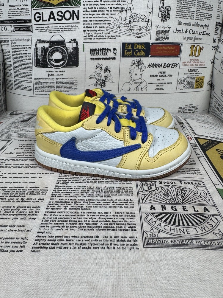 Nike Air Jordan 1 Retro Low OG SP TD Travis Scott Canary DZ5908-700 Size 10C