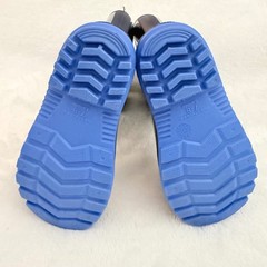 Navy Blue Kids Rubber Rain Boots Made in Canada Size 7-8 Waterproof Lug Sole