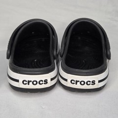 Crocs Crocband Iconic Comfort Clogs Slip on Sandals Youth 7/8 J 1 Black EUC