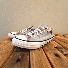 Converse Chuck Taylor All Star Junior 2 Grey Rainbow Double Tongue 669818F