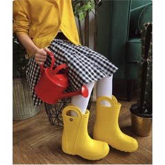 Crocs Handle It Rainboots Rubber Pull On Kids’ 8 Yellow