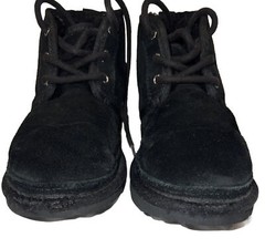 Kids UGG Neumel Ankle Boots Suede Size 1 US EU 32.5 Shoes Shearling Leather