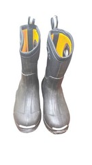 Muds Noble Outfitter Kids Black Rain Mid-Calf Rubber Boots Pull Handles Size 3