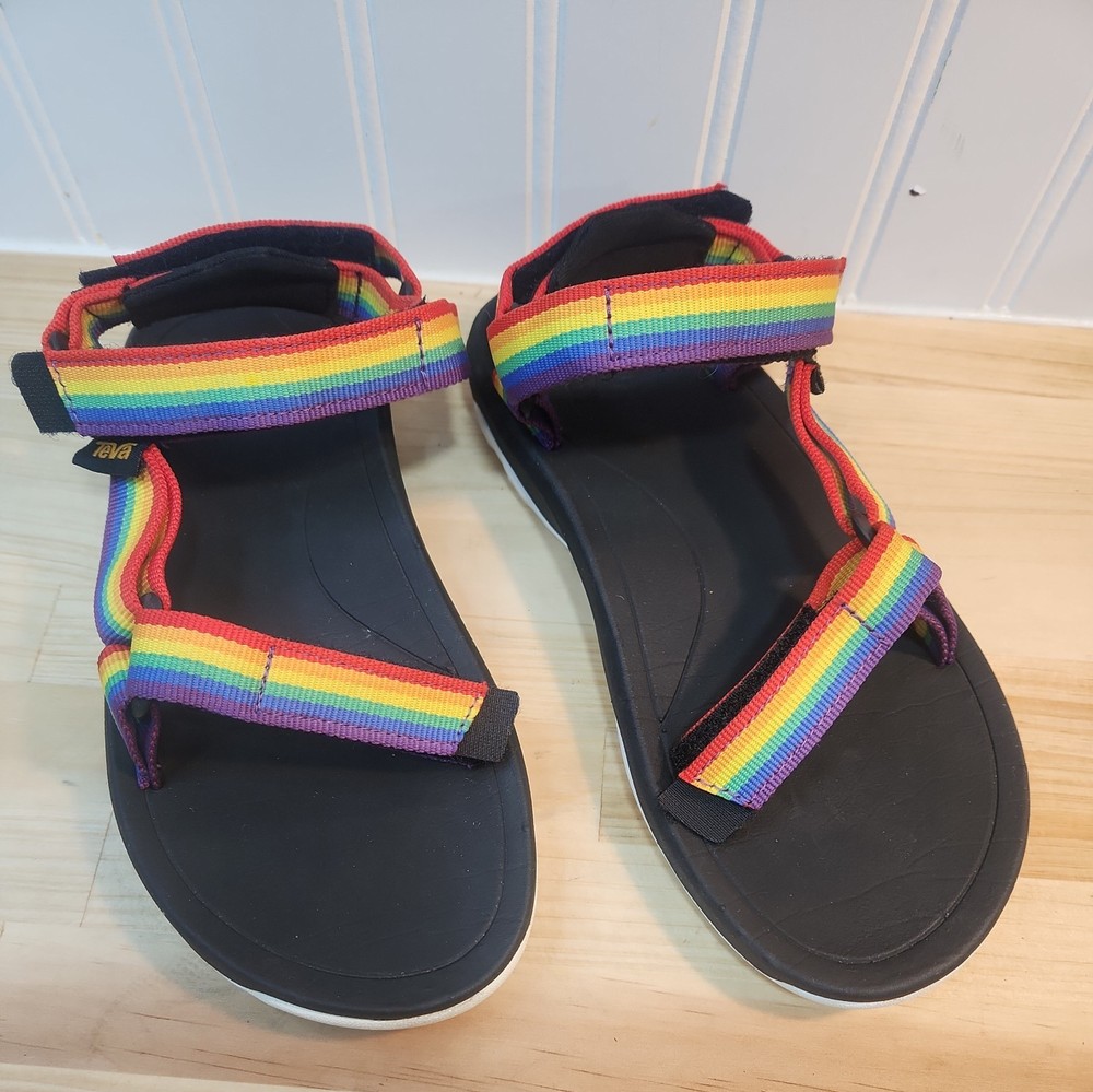 TEVA HURRICANE XLT2 RAINBOW PRIDE HIKING SANDALS YOUTH 2 WOMEN 4