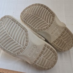Crocs Classic Clog Sandals Beige Slip-On Rubber Unisex Kids US C9