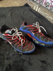 Nike Air Max Plus men size 8/12 Black/Red/Blue Lace-Up Sneakers Air Max