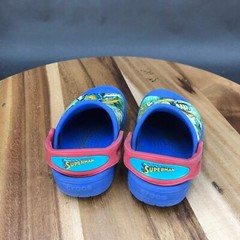 Crocs Superman Blue Red Rubber Clogs Slip On Shoes Little Kids Size 6