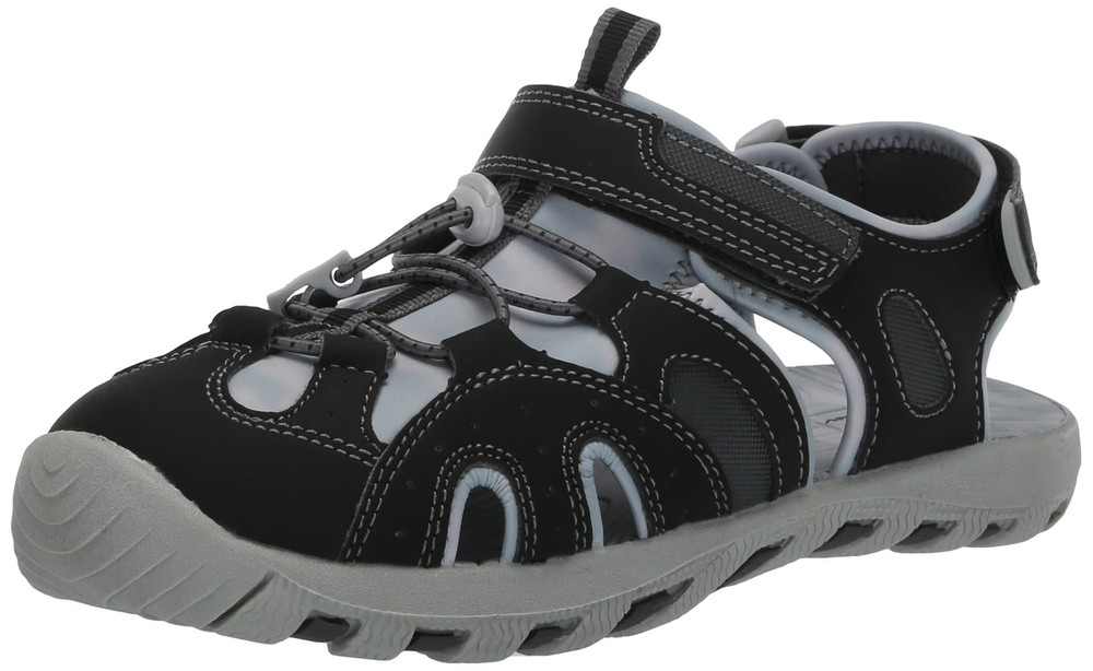 Eddie Bauer Kids Closed-Toe Athletic Sandal, Black, 3 M 3 Little Kid, Black