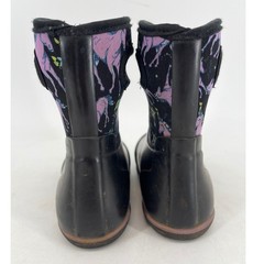 Bogs Classic Unicorn Boots Kids Size 10 Black Multi Good Waterproof Insulated