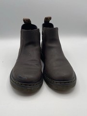 Dr. Martens Youth Kids Wildhorse Leather Chelsea Boots In Dark Brown Size 3