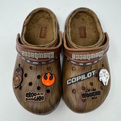Crocs Star Wars Chewbacca Classic Lined Clog Chewy Brown Kids Size J 1