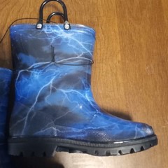 Josmo Black/blue Kids Size 11 Rain Boots New Lightning
