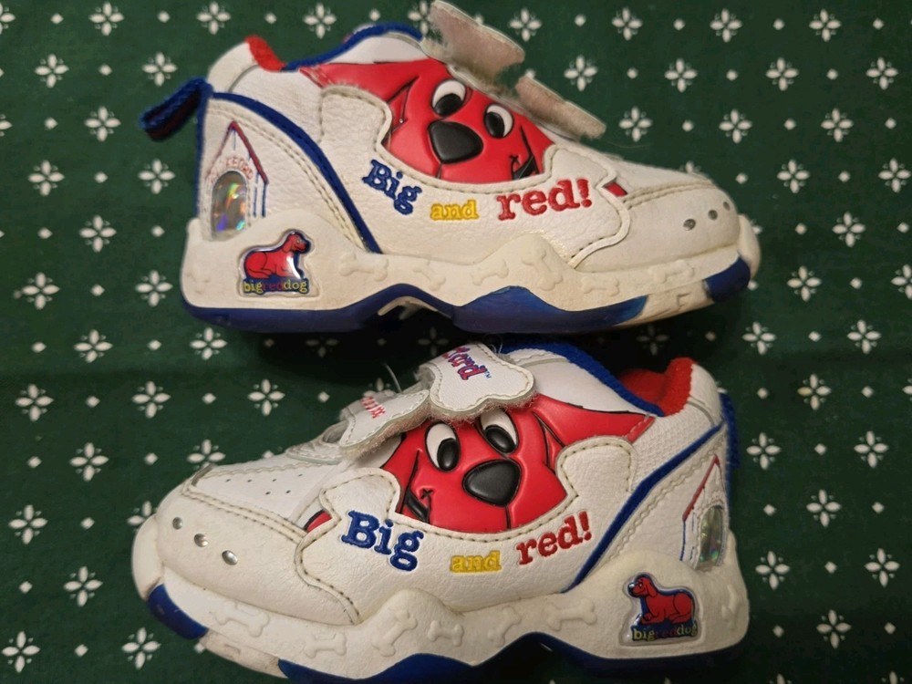 Vintage Clifford Shoes Size 7 White Red Blue Big Red Dog Y2K *Read*