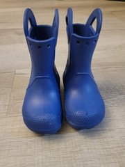 Crocs Handle It Rain Boots size C8 Blue Pull On Lightweight Waterproof Kids