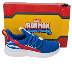Adidas Kids Marvel Captain America Lite Racer Adapt 7.0 Sneakers Shoes Blue 3.5