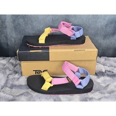 NWB Teva Original Universal Sandals Multi Colorblock Hook and Loop Kids Size 2