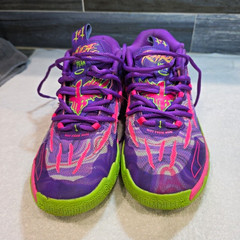 PUMA MB.03 LaMelo Ball Unisex Kids Purple Green Pink Basketball Sneakers 5.5