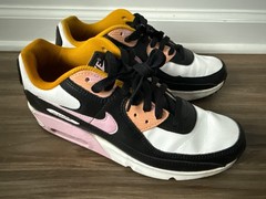 Nike Air Max 90 Pink & Black Sneakers Shoes 7Y Eur 40