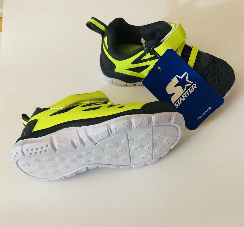 Starter Toddler Boy Sneakers Bright Green and Gray Athletic Kids Shoes Size 7