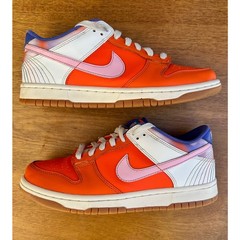 Nike Dunk Low FN0600-801 Orange Pink Purple Sneakers Youth 6.5Y Womens 8