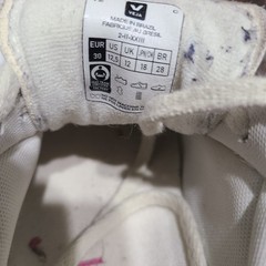B6 Veja Esplar Kids Size 12.5 EU 30 Lace Up Low Top Casual Shoes White Leather