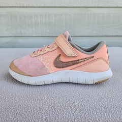 Nike Flex Contact TDV Hook & Loop Sneaker SZ 1Y Pink Rose Gold 917938-600