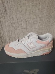 New Balance 550 Kids 5.5 White/ Pink GSB550CD