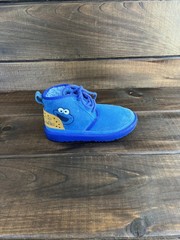 UGG X Cookie Monster Neumel II Blue Suede Chukka Boots Kids Size 3 Youth