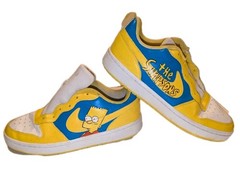 Nike Air Bart Shoes Size 7Y Simpsons Custom Jordan Sneakers 7 Y Boys Girls Kids