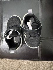 adidas Cloudfoam Comfy Black/White Hook & Loop Mesh Sneakers Kids US 5K
