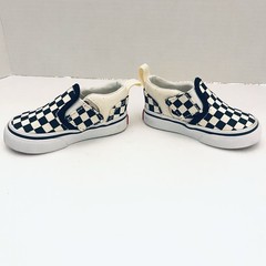 VANS Classic Checkerboard Slip On Sneakers Toddler Black & White Off The Wall