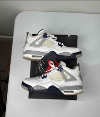 Size 7Y – Air Jordan 4 Retro Midnight Navy GS 408452-140 Pre-Owned