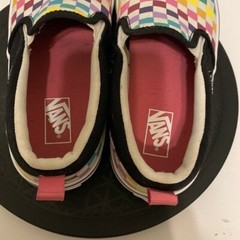 Checkboard Vans slip ons multicolor size 5