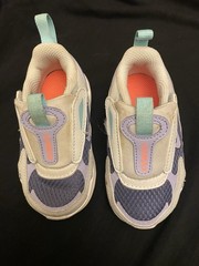 Nike Air Max Unisex Kids Hook & Loop Sneakers Purple White Blue Orange Mesh