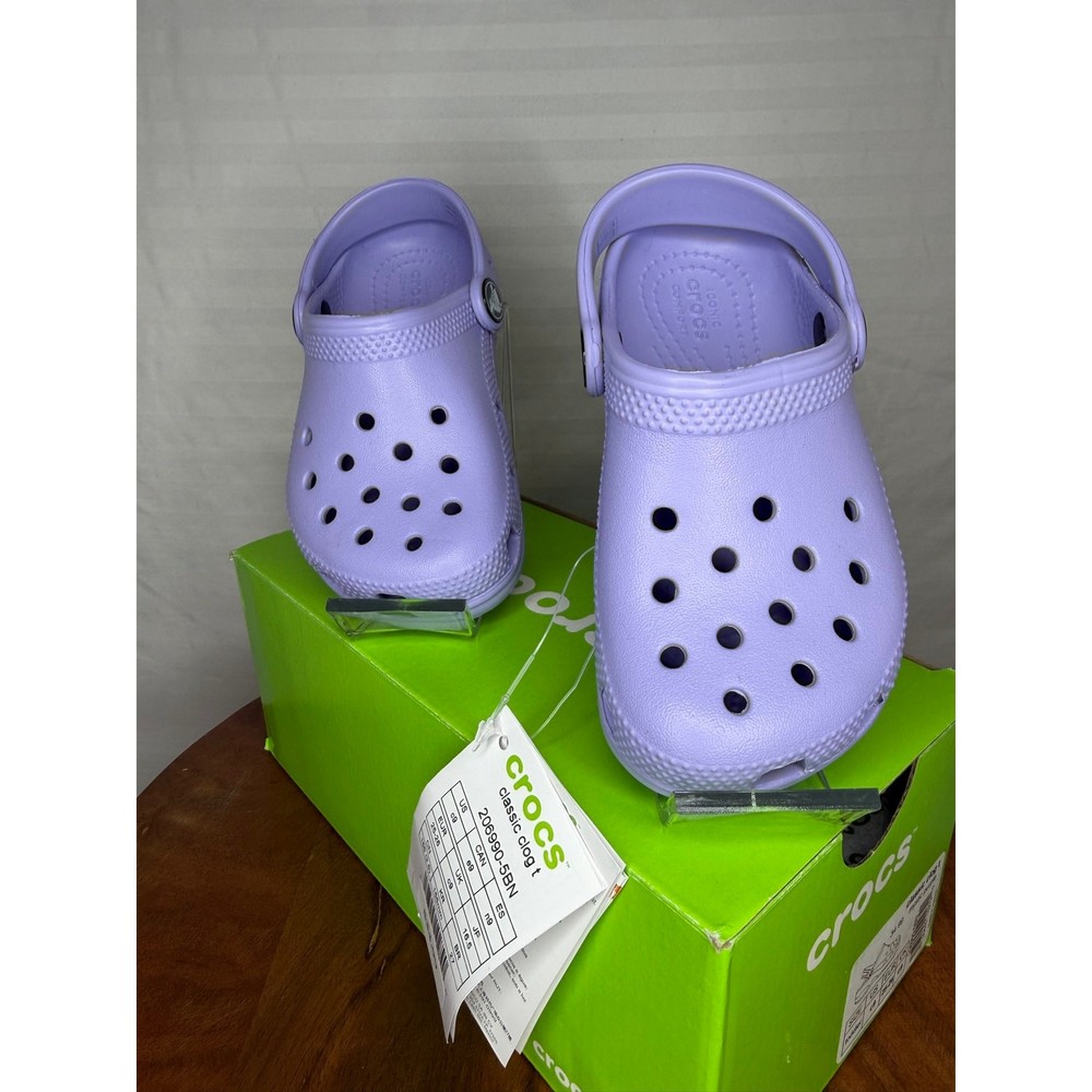 Crocs Classic Clog Toddler 9C Lavender Purple Slip-On Sandals NWT
