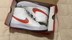 Nike Blazer Mid ’77 White Blue Orange DA4086-117 Youth Size 7 Women’s Size 8.5