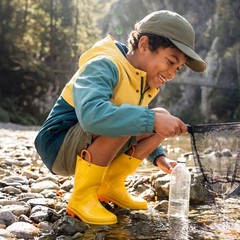 Kids Waterproof Rain Boots Non Slip Flexible Sole Easy Carry Handle Boots