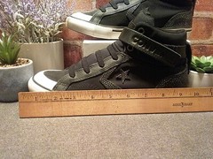 Converse All Star ☆ Junior Pro Blaze High Top w/ Strap Black Iridescent Trim (4)