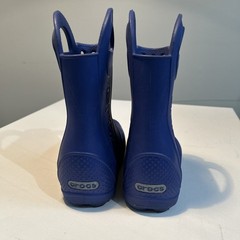 Crocs Handle It Classic Blue Rubber Rain Boots 12803 Youth Size 11